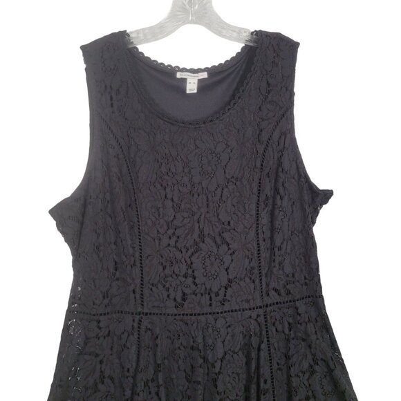Isaac Mizrahi Live! Size XL Dress Lace WhimsiGoth Witchy Handkerchief Hem Flared - Picture 3 of 11